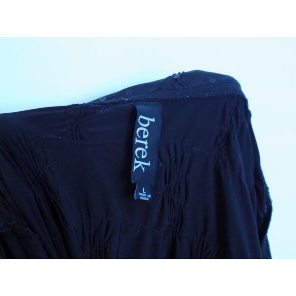 Berek black knit top stretch sequins size Large - Picture 8 of 8